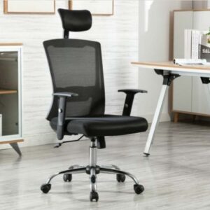 black office chair height adjustable